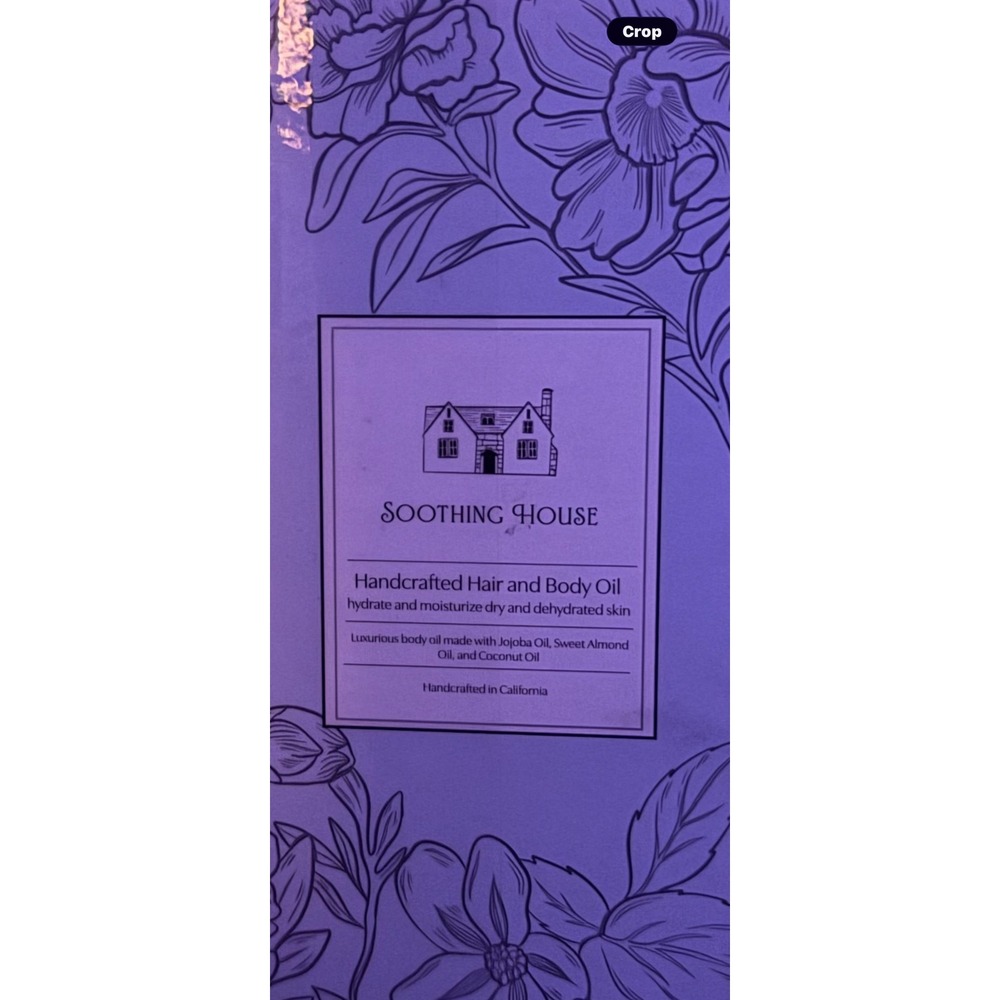 Soothing House Handcrafted Hair & Body Oil Warm‎ Vanilla Bean 4oz Jojoba Coconut